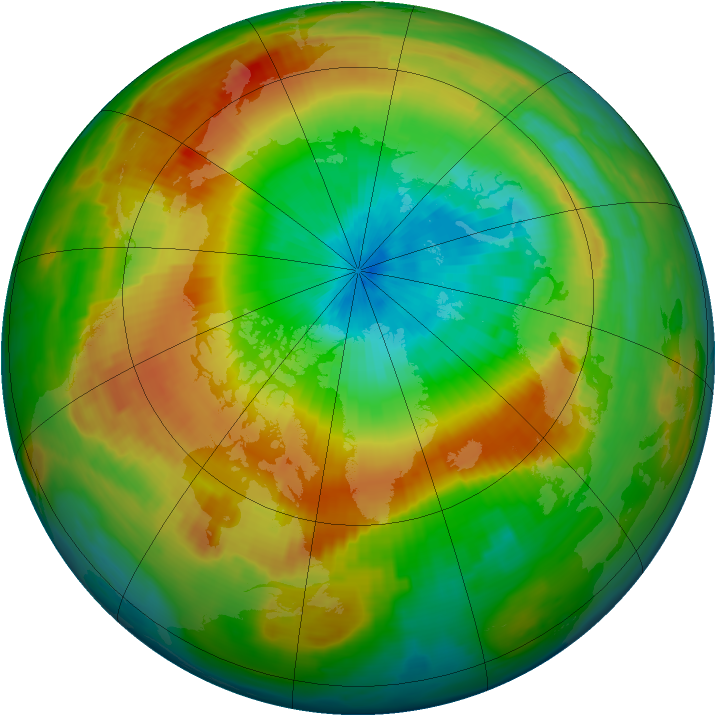 Arctic ozone map for 03 April 1997